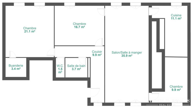 Duplex - 189 m² - 9 pièces