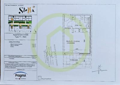 Appartement sur toit - 24 m² - 1 pièce