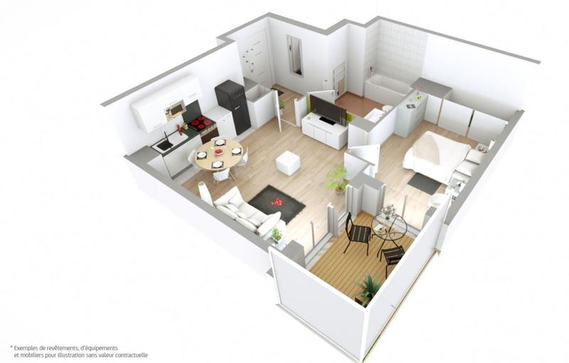 Appartement - 43 m² - 2 pièces