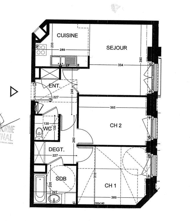 Appartement - 54 m² - 3 pièces