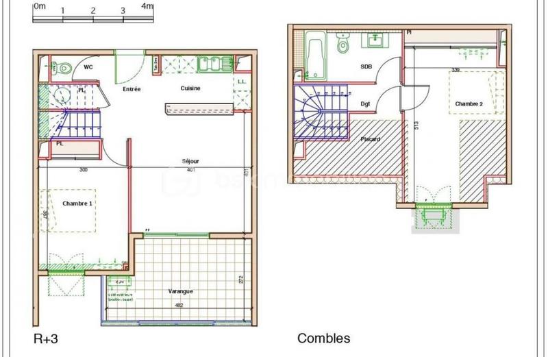 Duplex - 63 m² - 3 pièces