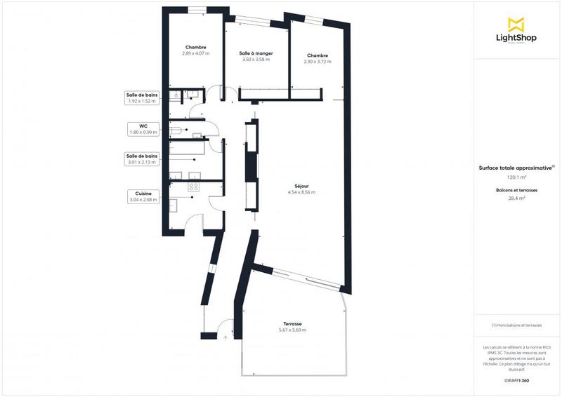 Appartement - 123 m² - 4 pièces