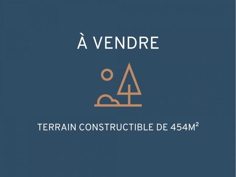 Terrain constructible - 454 m²