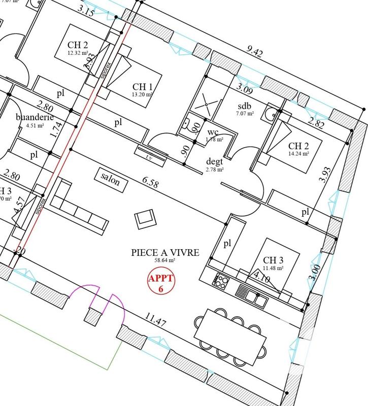 Appartement - 109 m² - 4 pièces