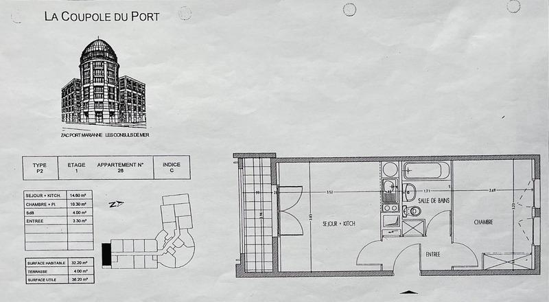 Appartement - 36 m² - 2 pièces