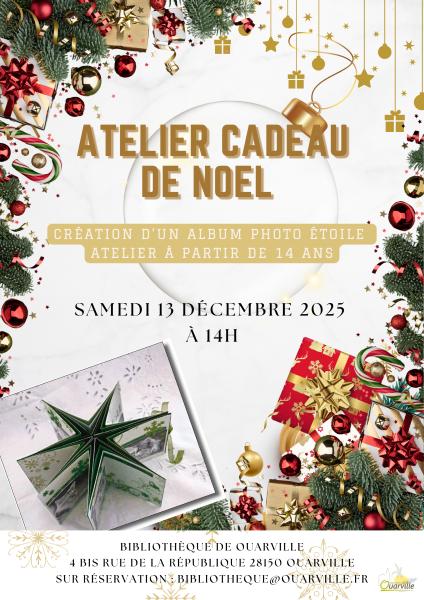 Atelier cadeau de Noël – Création d’un album photo étoile