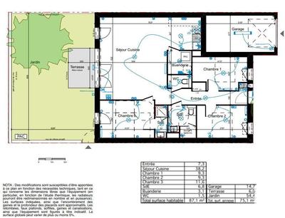 Maison - 87 m² - 4 pièces