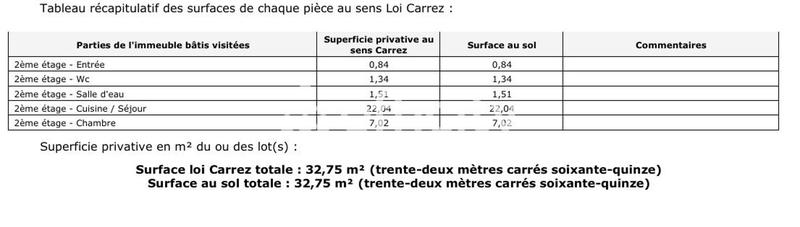 Appartement - 33 m² - 1 pièce