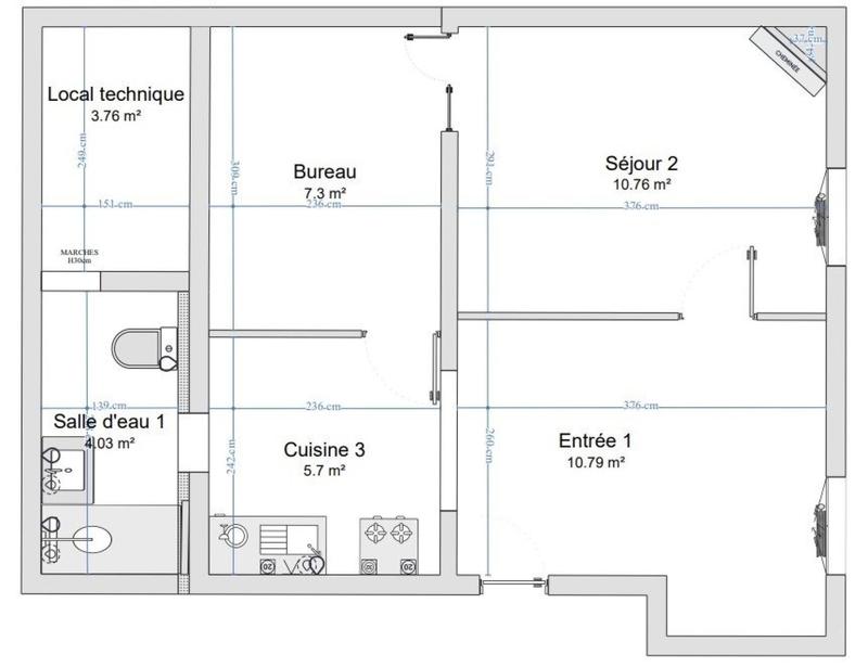 Appartement - 42 m² - 2 pièces