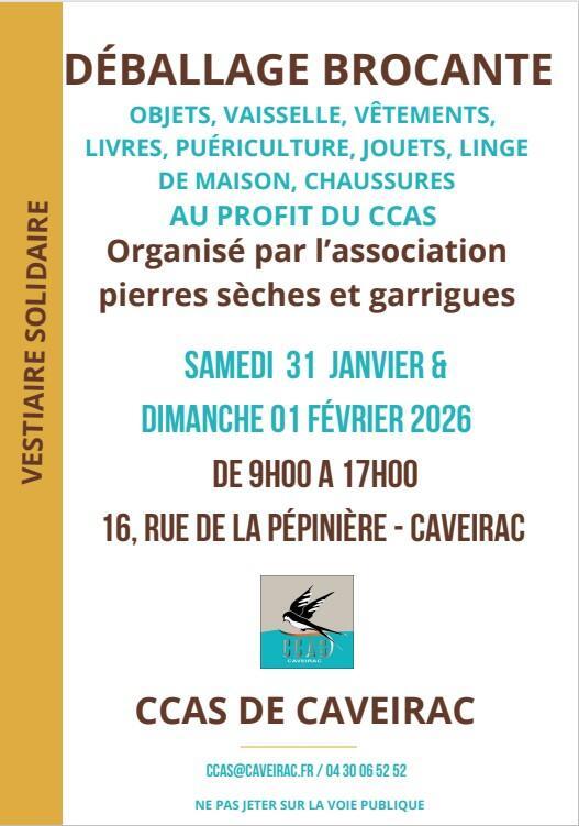 Braderie de l'association pierres sèches et garrigues