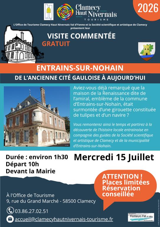 Visite commentée - Entrains-sur-Nohain, de l'ancienne cité gauloise à aujourd'hui