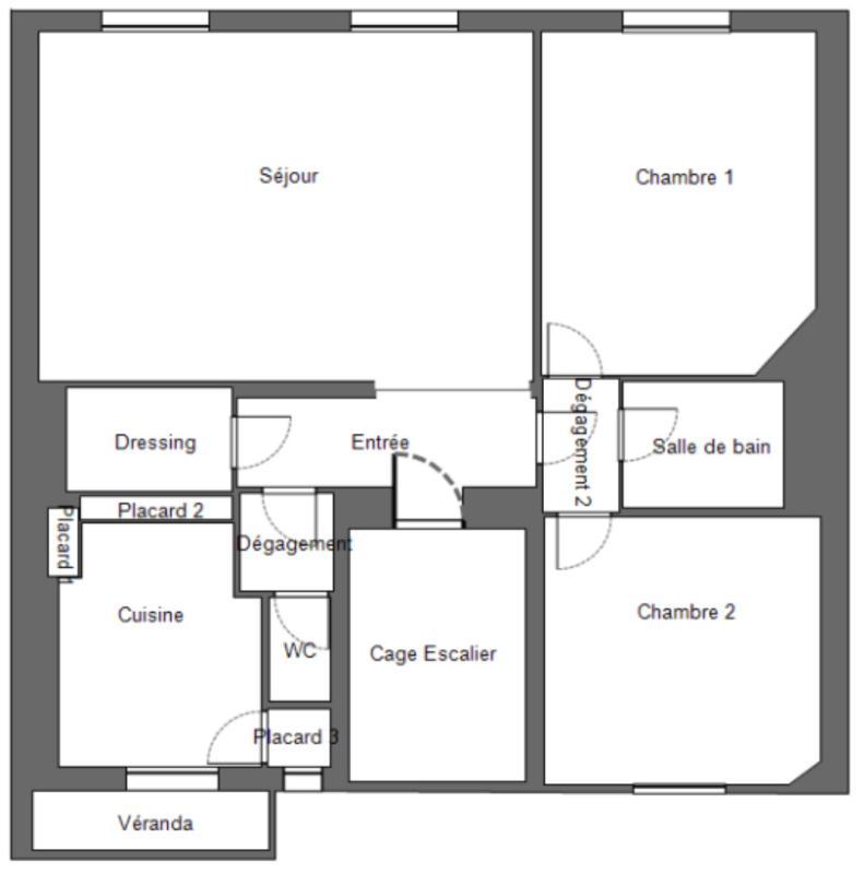 Appartement - 84 m² - 4 pièces