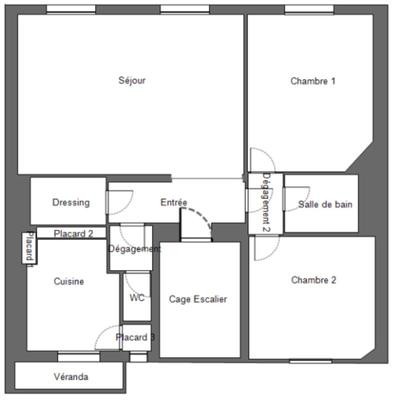 Appartement - 84 m² - 4 pièces