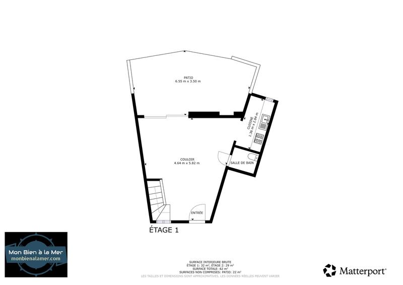 Maison - 55 m² - 3 pièces