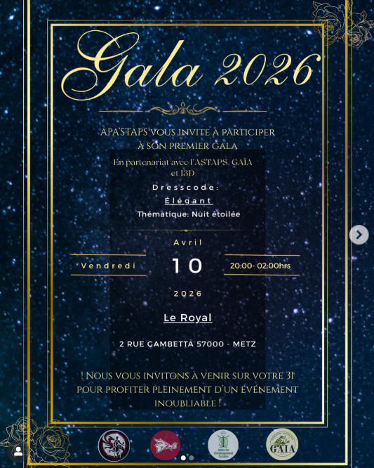 Gala 2026 de l'Astaps, Gaia et I3d