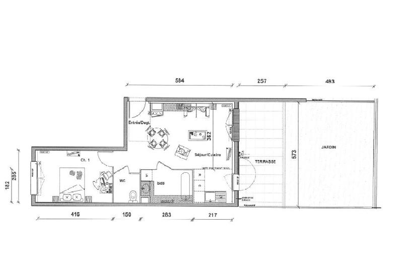 Appartement - 46 m² - 2 pièces