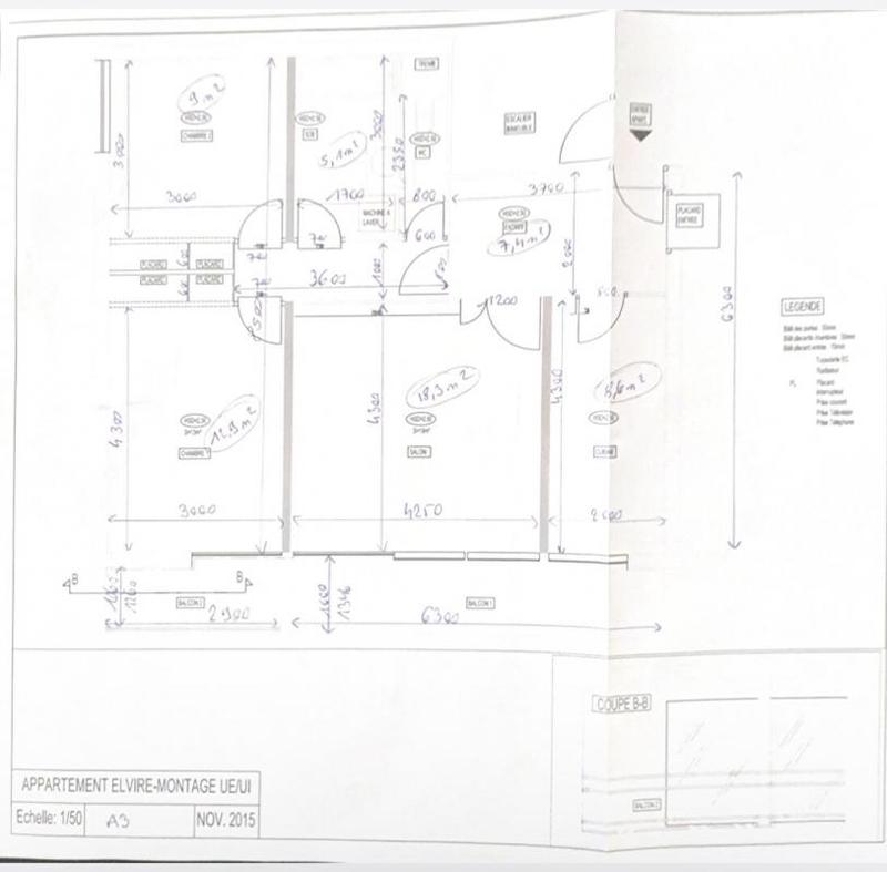 Appartement - 69 m² - 3 pièces