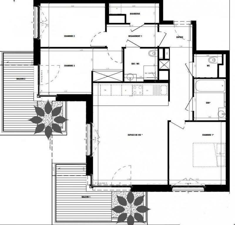 Appartement - 80 m² - 4 pièces