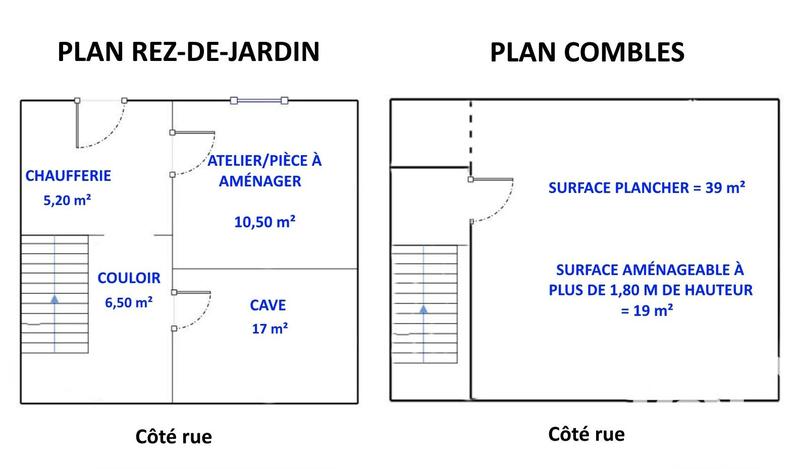 Maison de ville - 107 m² - 5 pièces