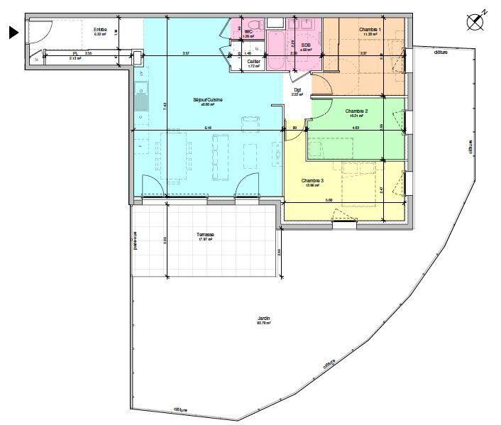 Appartement - 101 m² - 4 pièces