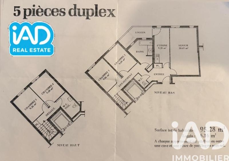 Duplex - 96 m² - 5 pièces