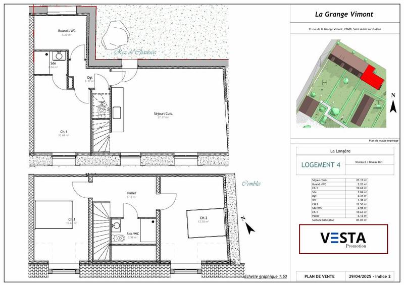 Duplex - 81 m² - 4 pièces