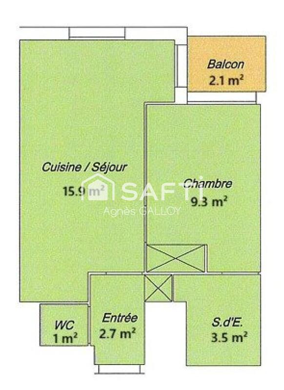 Appartement - 32 m² - 2 pièces