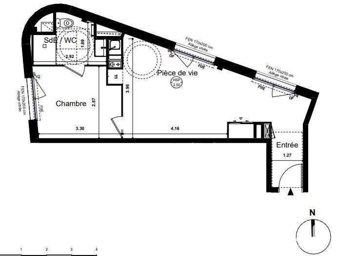 Appartement - 38 m² - 2 pièces