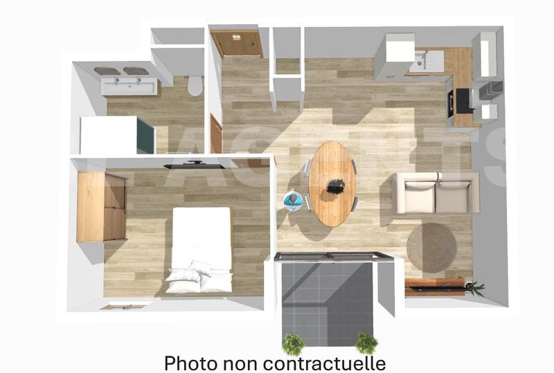 Appartement - 44 m² - 2 pièces