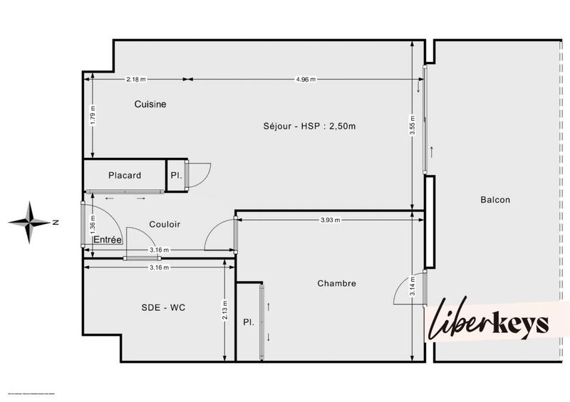Appartement - 46 m² - 2 pièces