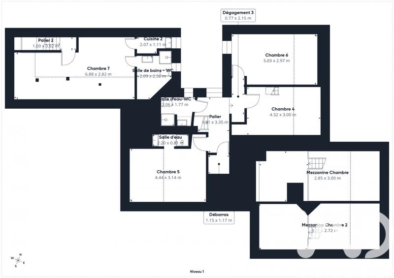 Duplex - 198 m² - 8 pièces