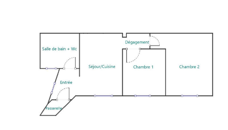 Appartement - 47 m² - 3 pièces