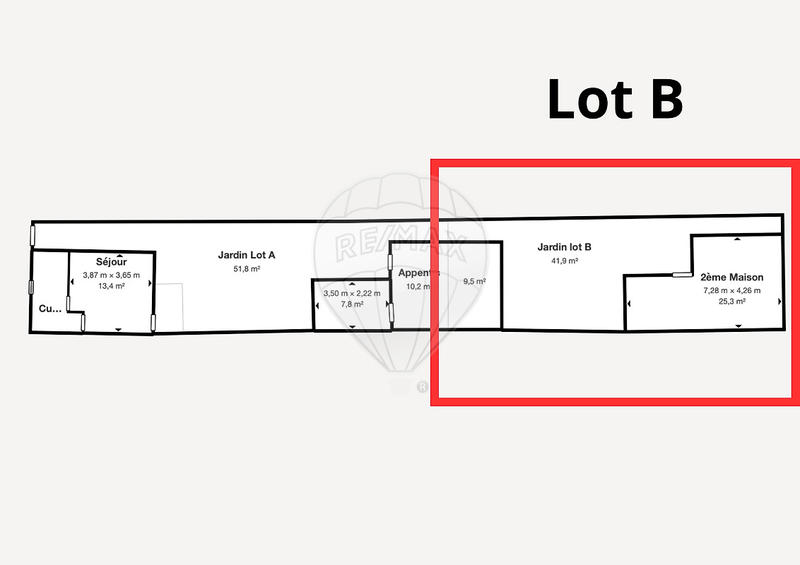 Maison - 50 m² - 3 pièces