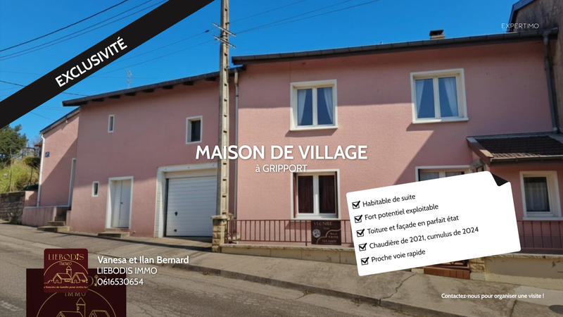 Maison de village - 100 m² - 4 pièces