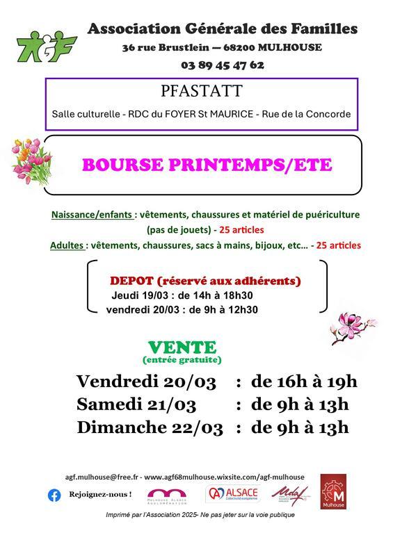 Bourse printemps-été