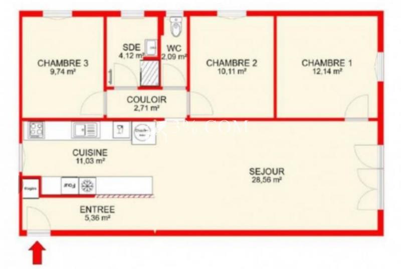 Appartement - 86 m² - 4 pièces