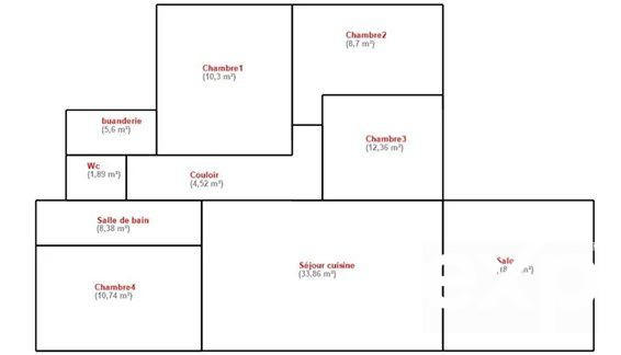 Maison - 115 m² - 5 pièces