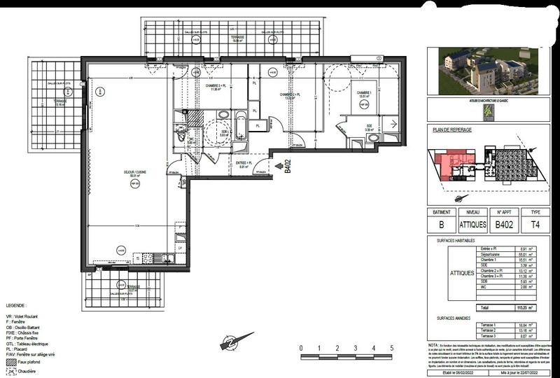 Appartement - 116 m² - 5 pièces