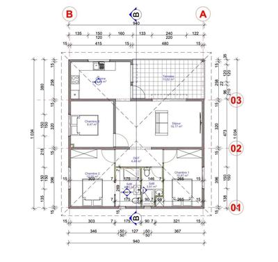 Villa - 75 m² - 4 pièces