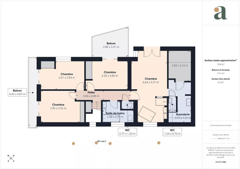 Appartement - 216 m² - 7 pièces