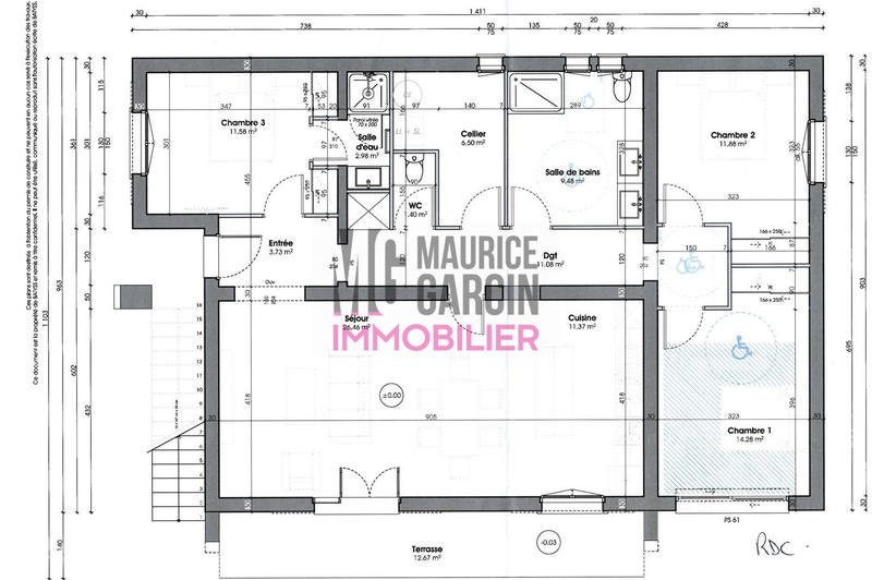 Appartement - 110 m² - 4 pièces