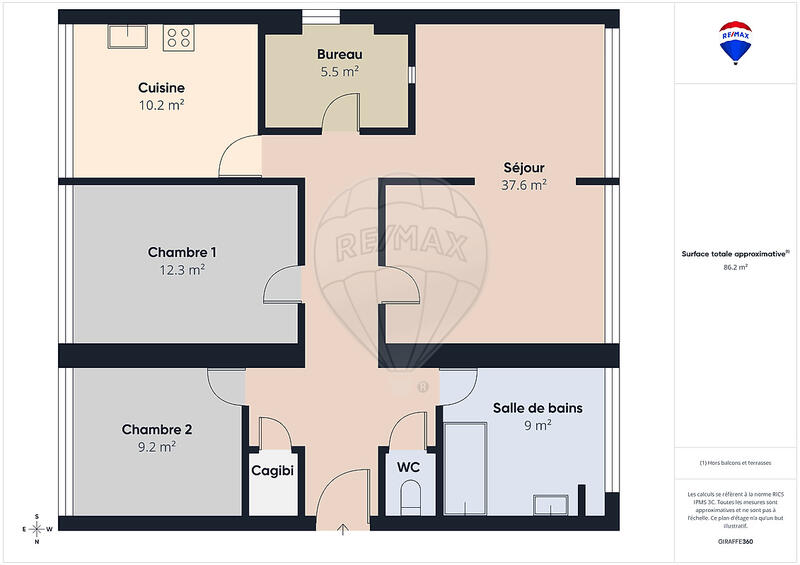 Appartement - 87 m² - 5 pièces
