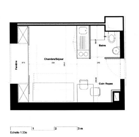 Studio - 20 m² - 1 pièce