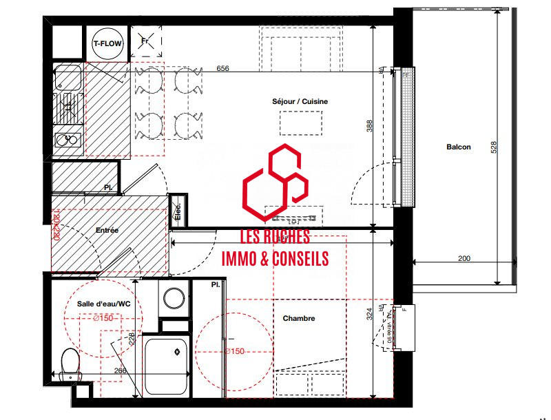 Appartement - 46 m² - 2 pièces