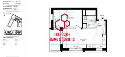 Appartement - 46 m² - 2 pièces