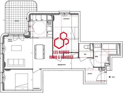 Appartement - 65 m² - 3 pièces