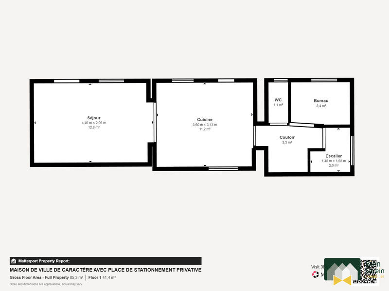 Maison ancienne - 64 m² - 3 pièces