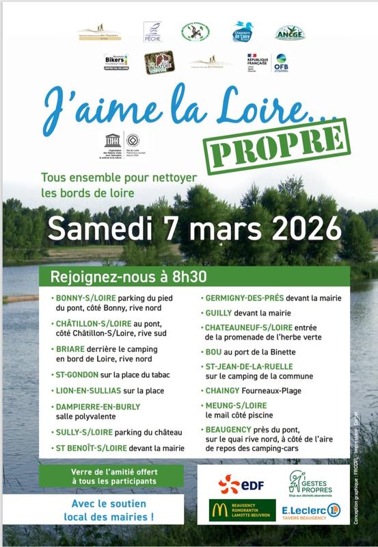 Opération nettoyage des bords de Loire : j'aime la Loire...propre