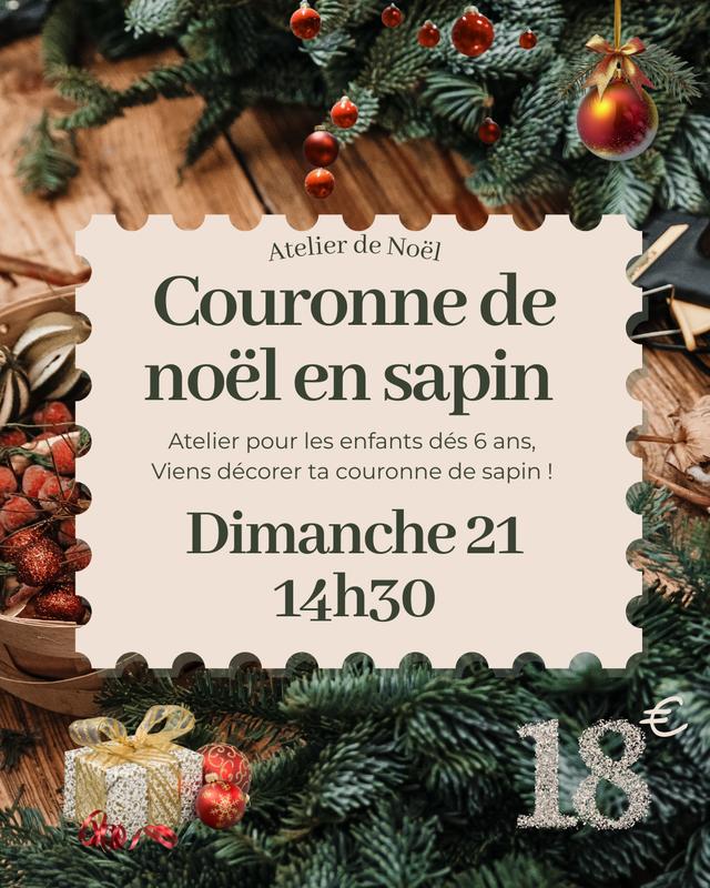 Couronne de Noël en sapin, 21.12.2025