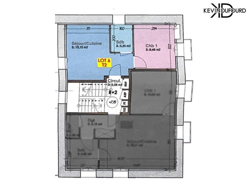 Appartement - 28 m² - 2 pièces